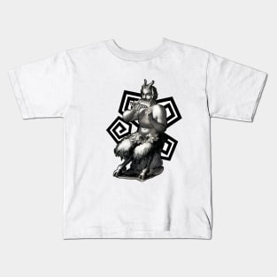 A faun playing the flute. Mythological figure Kids T-Shirt